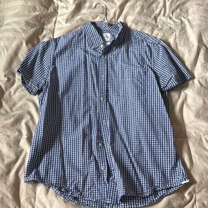 Gap Blue Gingham Button-Up Shirt Large